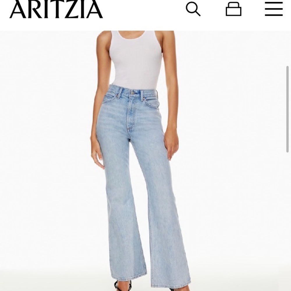 ARITZIA⭐️Marlene 60’s high rise flare💗Denim Forum